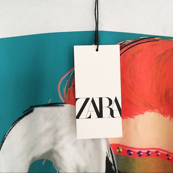 Zara Swan Front Print T-Shirt - Picture 5 of 8